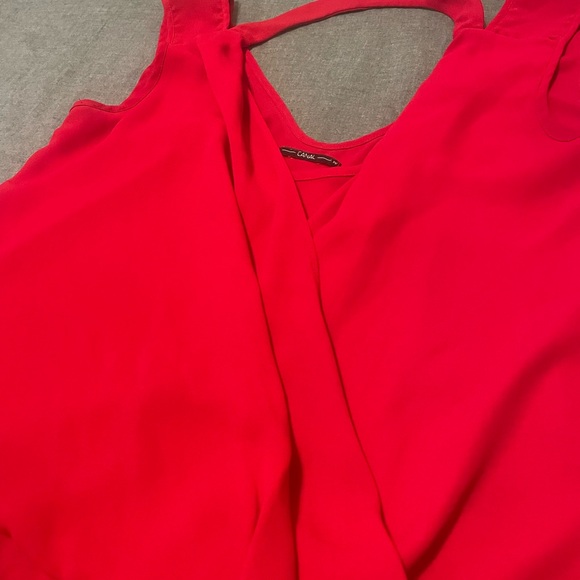CLOSING SALE! Red Canal Blouse - Picture 3 of 6